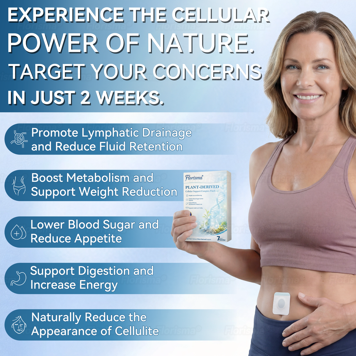 Florisma® Plant-Derived Cellular Support Complex Patch（Improve lymphatic drainage and reduce body weight）👍