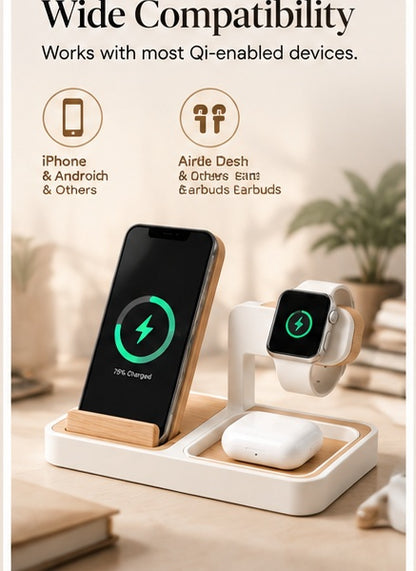 weyqr® 3-in-1 Wireless Charging Station
