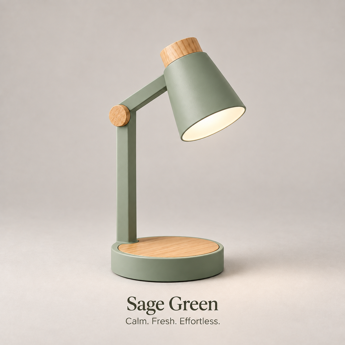 weyqr® Minimalist Wooden Accent Desk Lamp