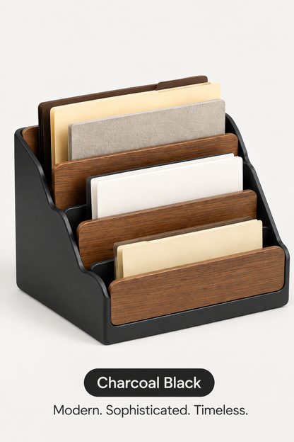 weyqr® Premium Wooden File Organizer