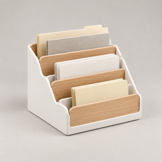 weyqr® Premium Wooden File Organizer