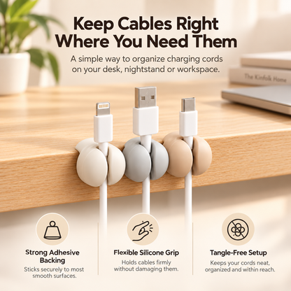 weyqr® Silicone Cable Organizer