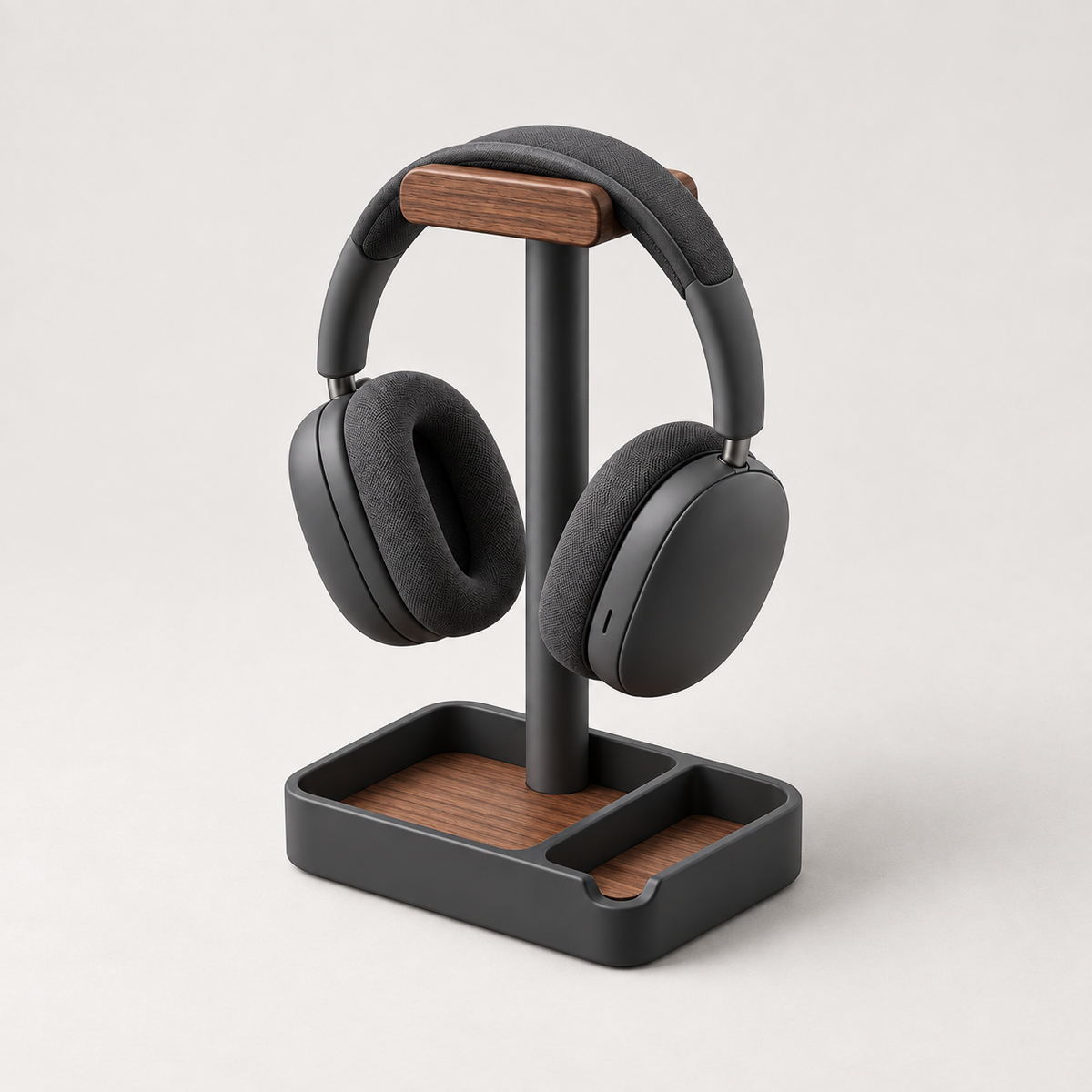 weyqr® Premium Headphone Stand with Organizer Tray