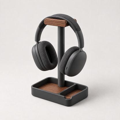 weyqr® Premium Headphone Stand with Organizer Tray