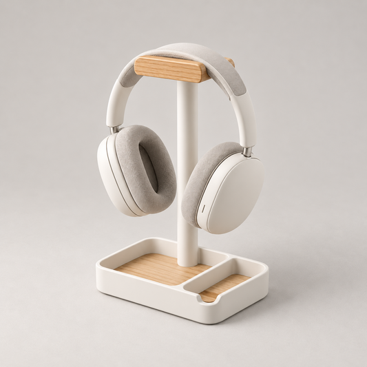 weyqr® Premium Headphone Stand with Organizer Tray