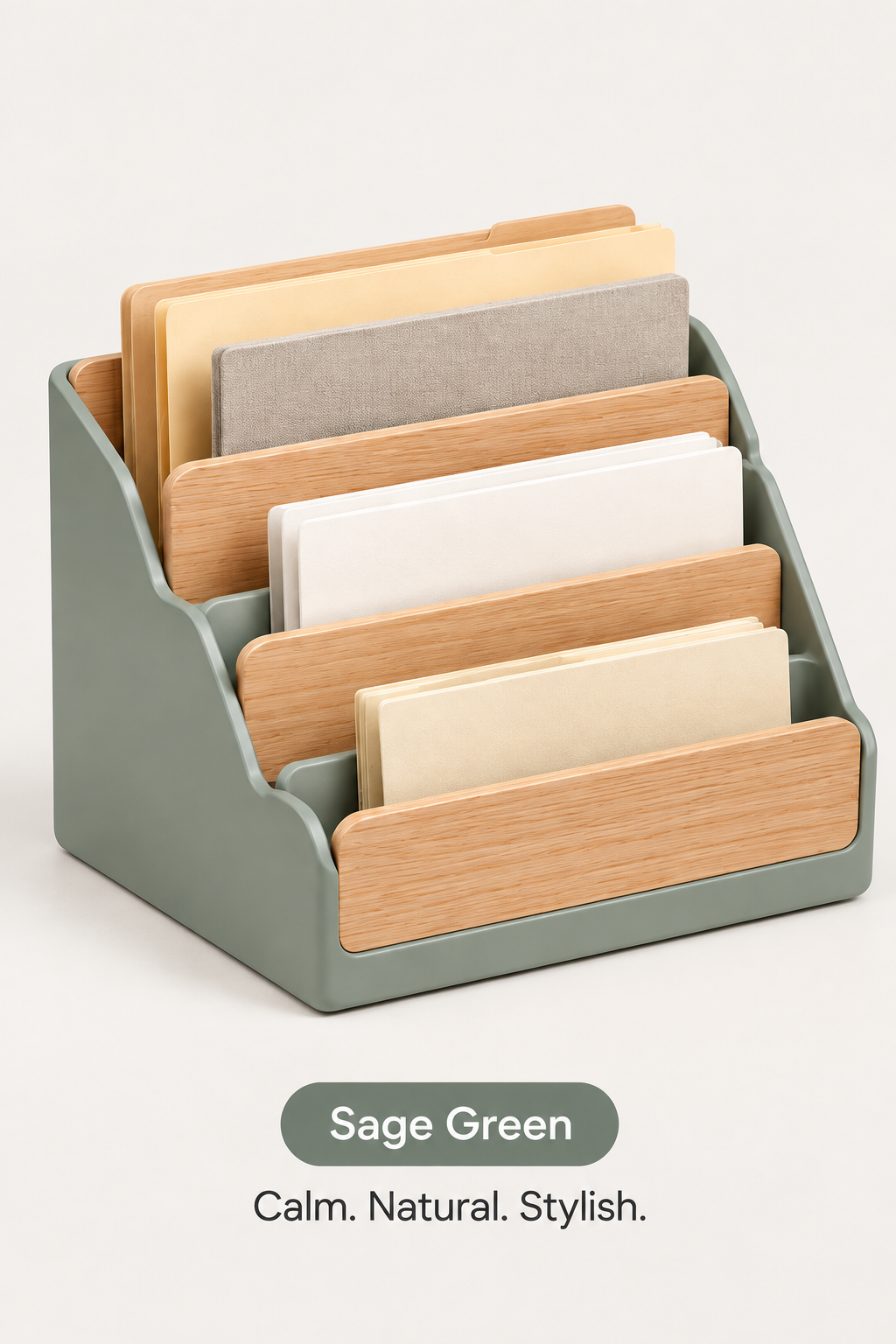 weyqr® Premium Wooden File Organizer