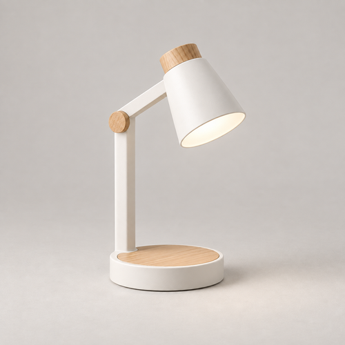 weyqr® Minimalist Wooden Accent Desk Lamp