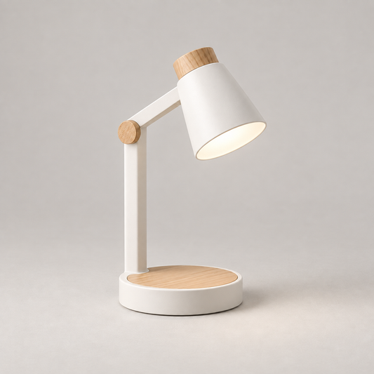 weyqr® Minimalist Wooden Accent Desk Lamp