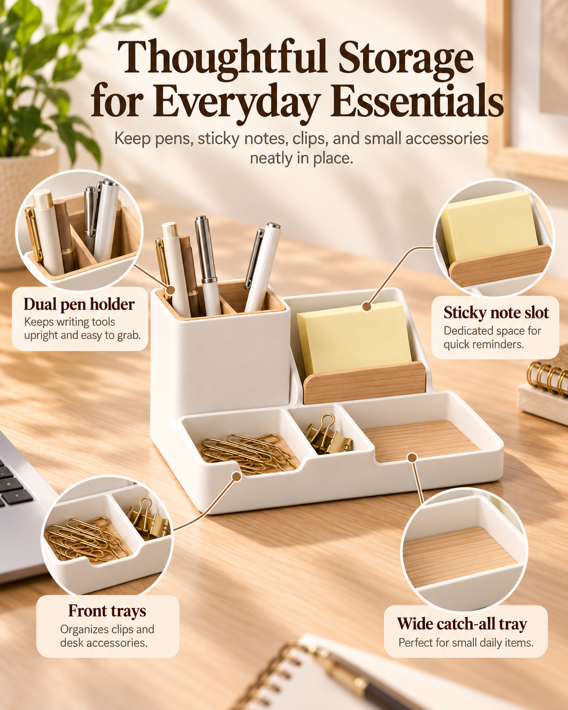 weyqr® Minimal Desk Organizer