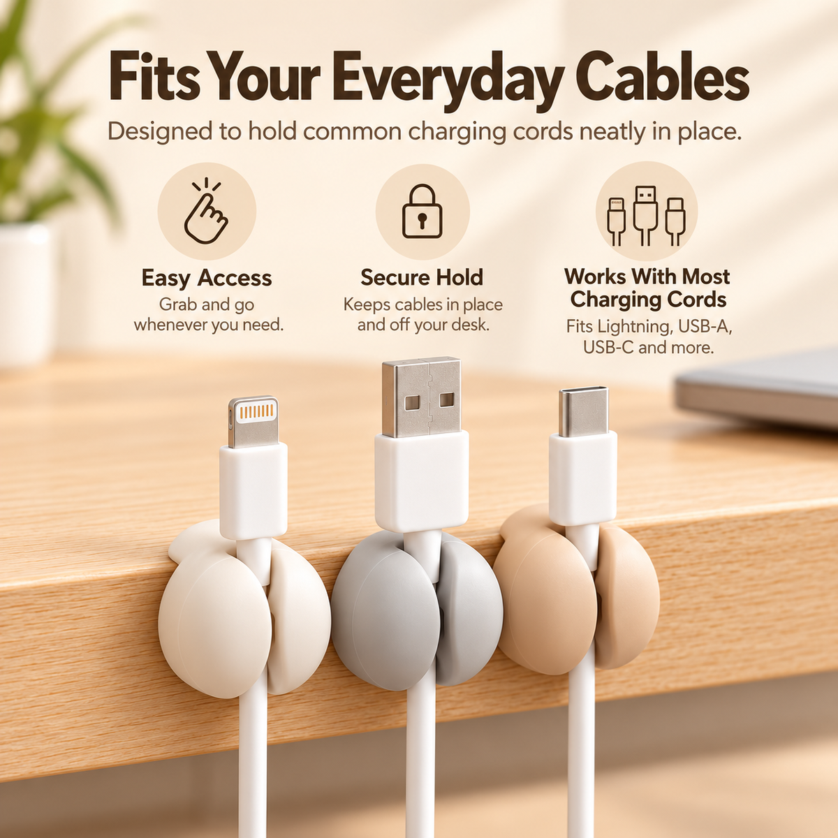 weyqr® Silicone Cable Organizer