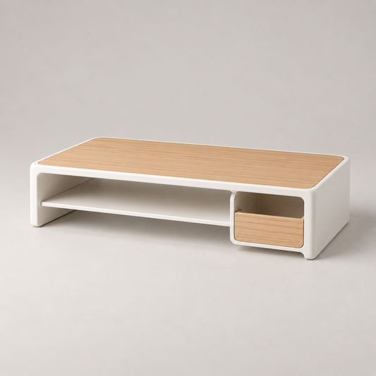 weyqr® Premium Monitor Riser with Storage Drawer