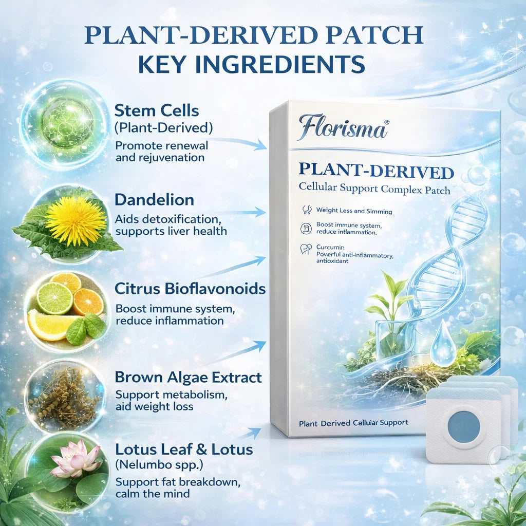 Florisma® Plant-Derived Cellular Support Complex Patch（Improve lymphatic drainage and reduce body weight）👍
